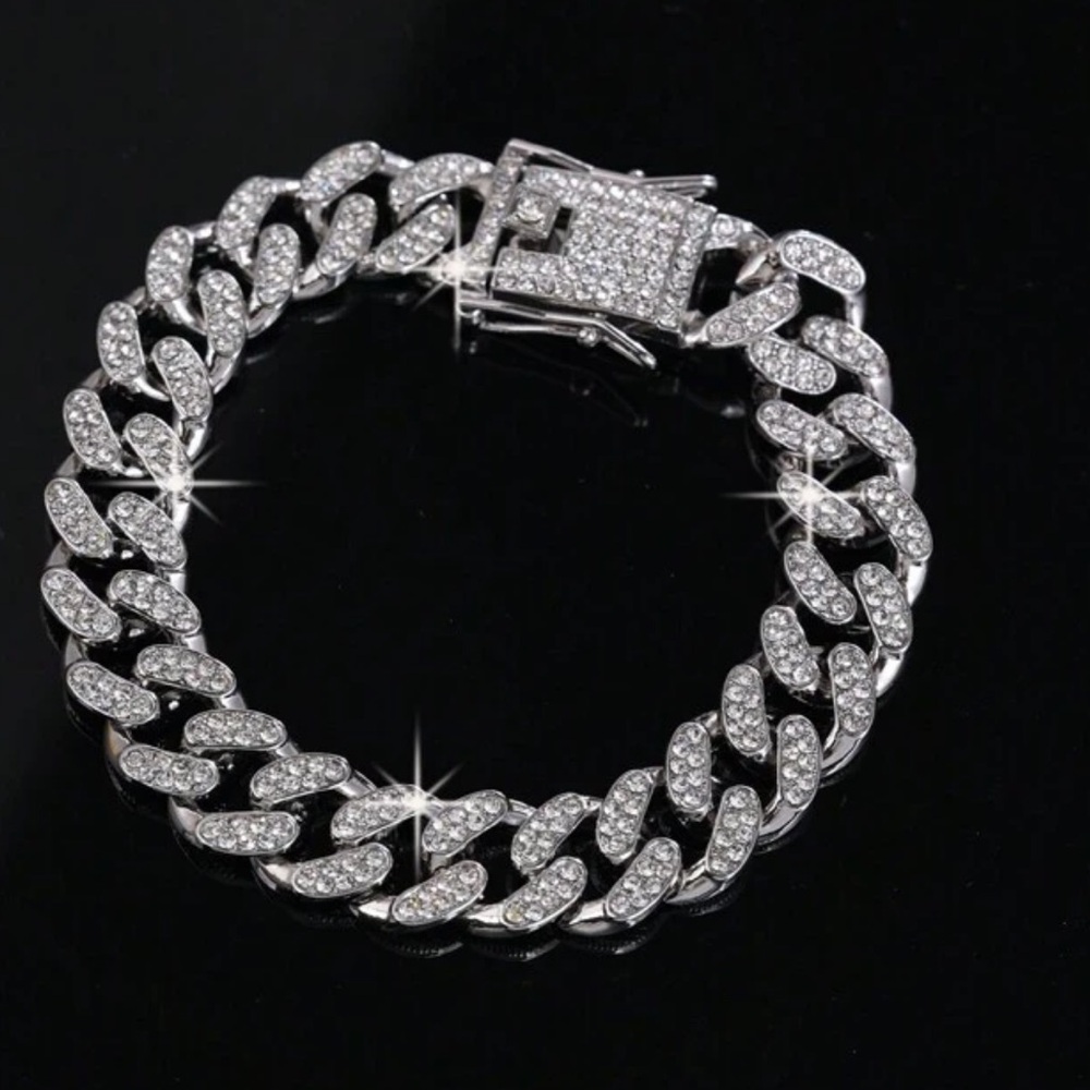 925 Sterling Silver Tennis Wave Bracelet
